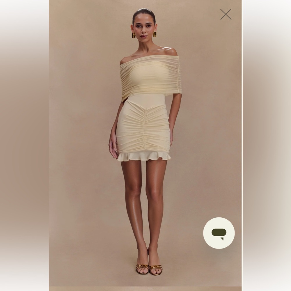 Meshki Caspian Dress in Ivory